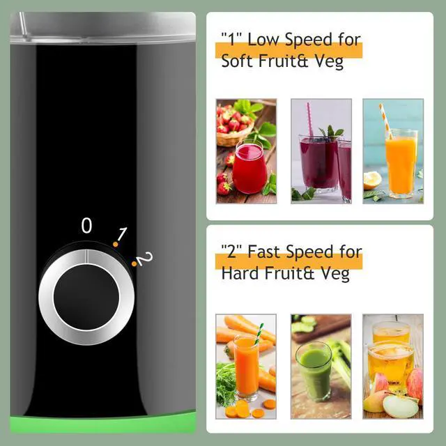 Alt view image 2 of 7 - ARLIME Juicer Machine, 2.5 Inch Wide Feed Chute Juice Extractor, 2-speed Strong Power, Easy to Clean, Stainless Steel Masticating Juicer for whole Vegetable and Fruit