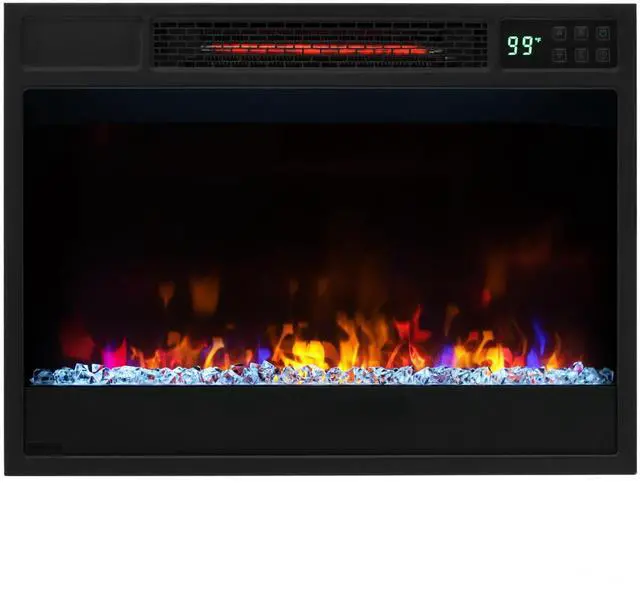 Main image of ARLIME 23 Electric Fireplace Insert, Recessed Firebox Heater w/Realistic Flame Effect, Timer, Thermostat Control, Remote Control, Indoor Fireplace Heater