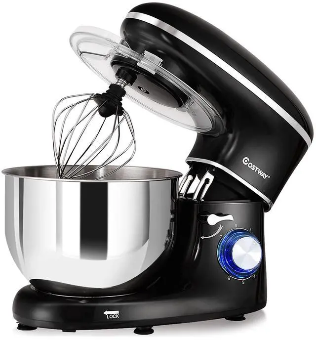 Main image of ARLIME Stand Mixer, 660W 6-Speed Tilt-Head Food Stand Mixers with 6.5 Qt. Stainless Steel Bowl, Dough Hook, Whisk & Mixing Beater for Baking, Household Kitchen Electric Dough Machine (Black)