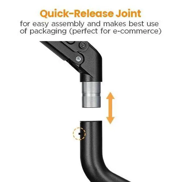Alt view image 3 of 5 - DUAL ARM TV LCD MONITOR DESK MOUNT BRACKET ARTICULATING UP DOWN IN OUT SWIVEL