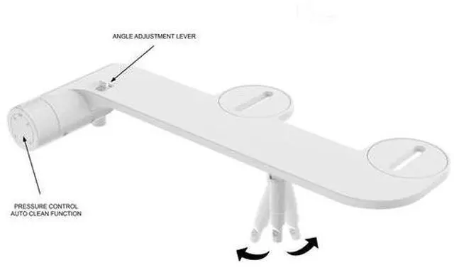 Main image of FRESH WATER NON-ELECTRIC ADJUSTABLE ANGLE BIDET TOILET ATTACHMENT