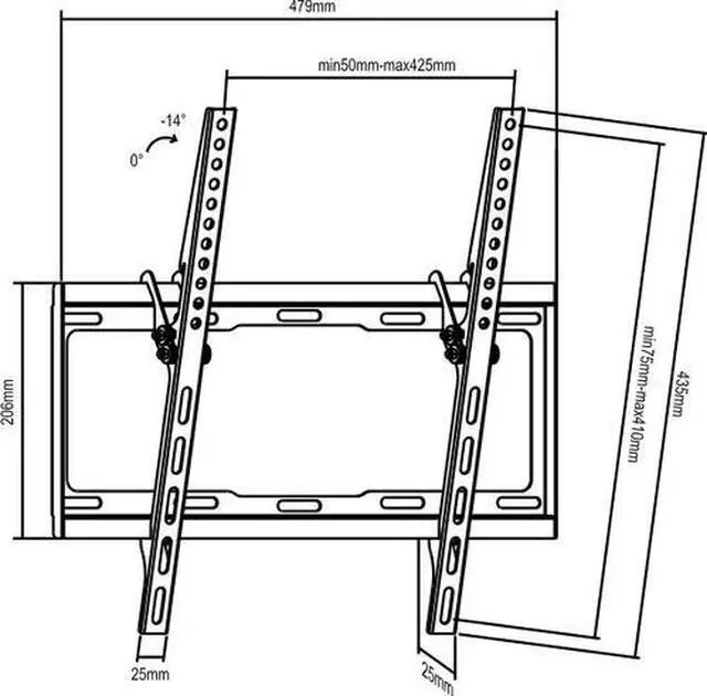 Alt view image 2 of 2 - SLIM LCD LED PLASMA FLAT TILT TV WALL MOUNT BRACKET 24 30 32 37 42 45 46 47 50