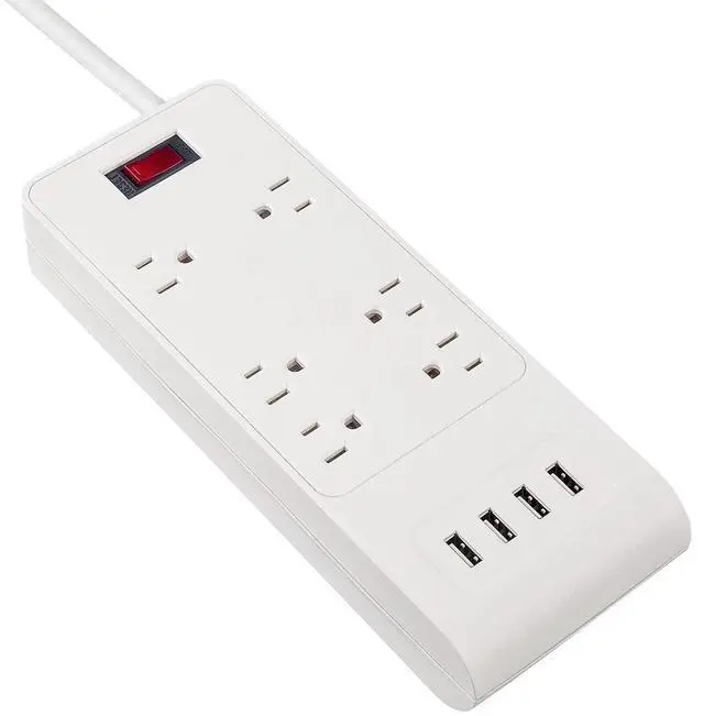 Main image of 6 Outlet Power Strip Surge Protector with 4 USB 3ft 15A 450J