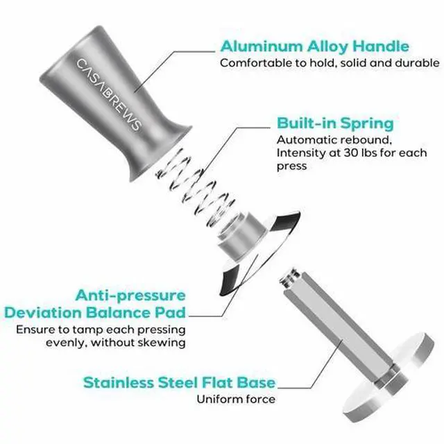 Alt view image 3 of 7 - CASABREWS Espresso Tamper 51mm, Premium Calibrated Espresso Coffee