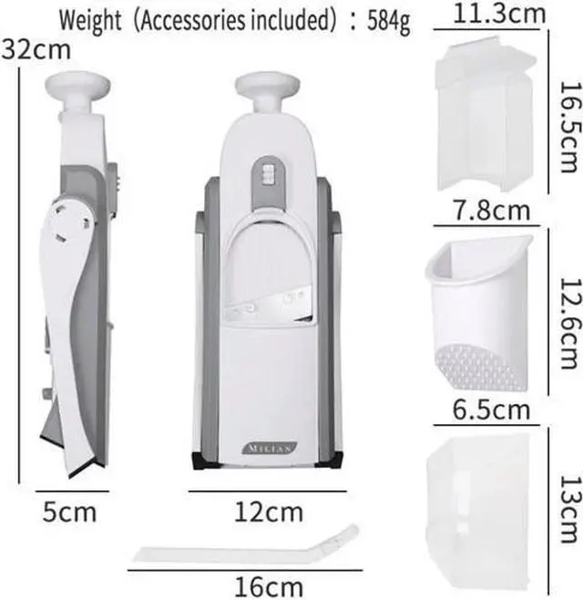 Alt view image 2 of 4 - Milian Designs Mandoline Vegetable Slicer Adjustable Food Cutter Safe Upright