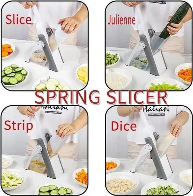 Alt view image 3 of 4 - Milian Designs Mandoline Vegetable Slicer Adjustable Food Cutter Safe Upright
