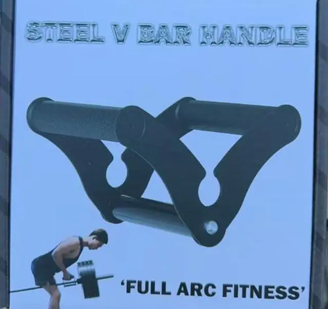 Alt view image 4 of 4 - V Bar Row Landmine Handle Attachment for Barbell Bars, Solid Double D Handle