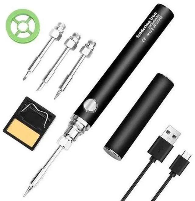 Main image of Cordless USB Soldering Iron Kit, Rechargeable 1100mAh with 3 Temp Settings