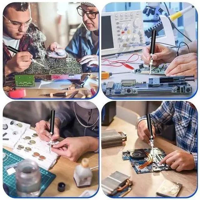 Alt view image 7 of 7 - Cordless USB Soldering Iron Kit, Rechargeable 1100mAh with 3 Temp Settings