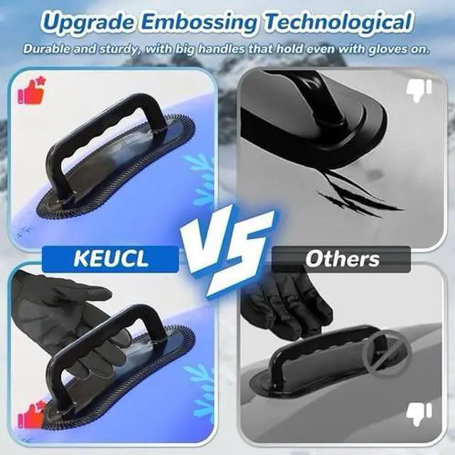 Alt view image 5 of 7 - 3-Pack Snow Tubes for Kids & Adults, Heavy-Duty Winter Sleds with Handles