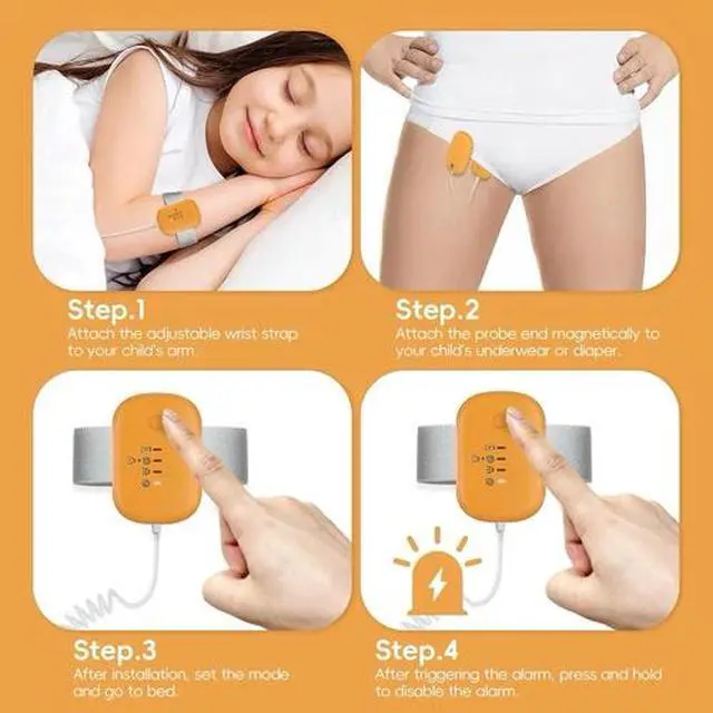 Alt view image 4 of 7 - (Orange) Bed Wetting Alarm for Boys and Girls,Bedwetting Alarm for Bedwetters