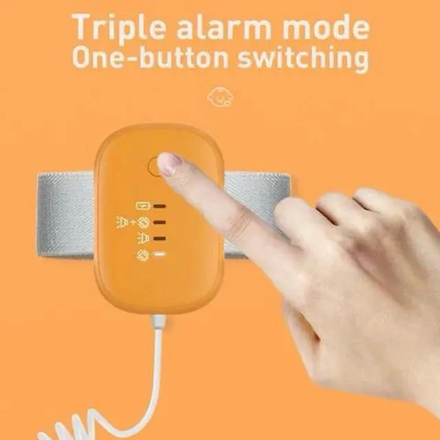 Alt view image 6 of 7 - (Orange) Bed Wetting Alarm for Boys and Girls,Bedwetting Alarm for Bedwetters
