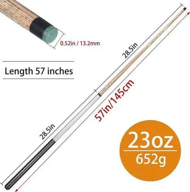 Alt view image 4 of 7 - Professional Breaking Cue Stick - 21~23 Oz Break Cue with 13Mm Professional Tip,