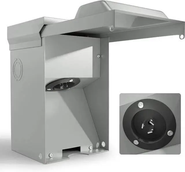 Main image of 50 Amp Generator Power Inlet Box with Cord, NEMA SS2-50P Power Inlet Box, 125/25