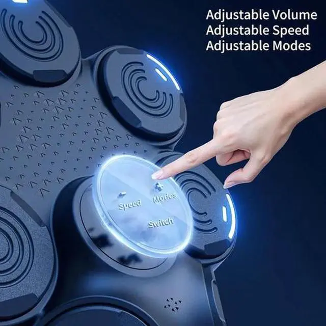 Alt view image 4 of 7 - Jab and Hook Punch Music Boxing Machine with Boxing Gloves Work Out Equipment fo