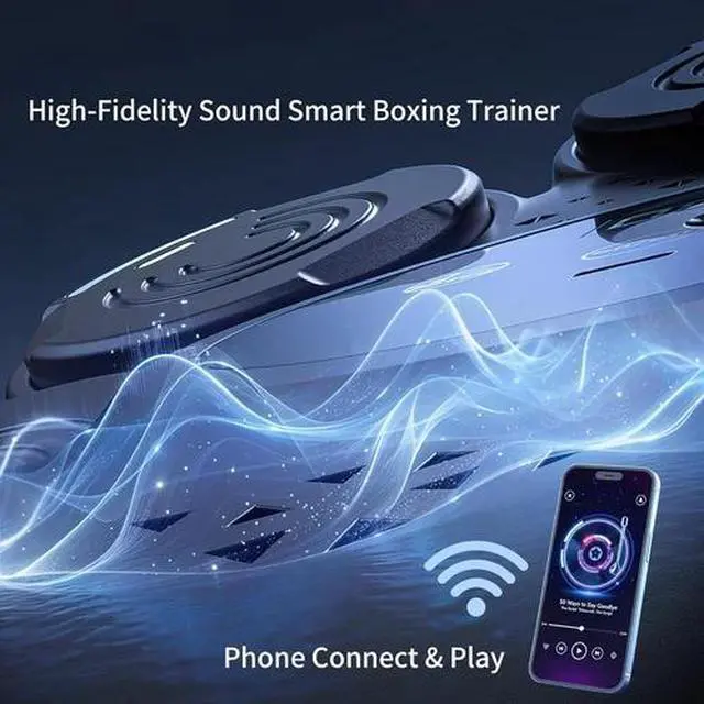 Alt view image 5 of 7 - Jab and Hook Punch Music Boxing Machine with Boxing Gloves Work Out Equipment fo