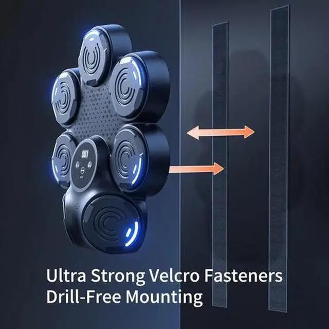 Alt view image 7 of 7 - Jab and Hook Punch Music Boxing Machine with Boxing Gloves Work Out Equipment fo