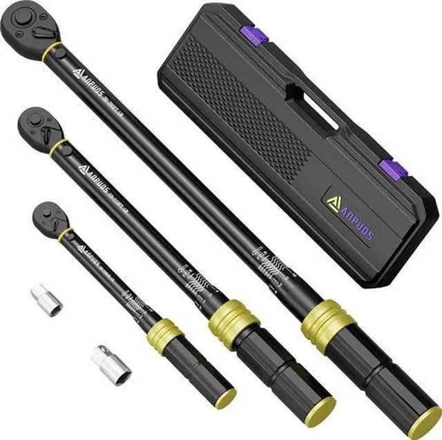 Main image of 1/4 3/8 1/2-Inch Drive Torque Wrench, 5 Pcs Click Torque Wrench Set, 20-240In.Lb