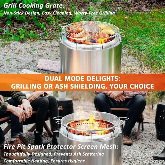 Alt view image 2 of 7 - Shield Cover for Solo Stove Bonfire 19.5 Inch, 304 Stainless Steel Fire Pit Spar