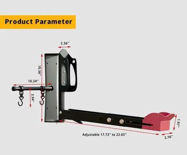Main image of Swivel Bike Wall Mount, Indoor Bicycle Storage, Bike Hangers for Garage, Space S