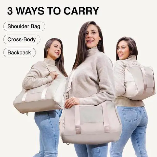 Main image of Gym Bag for Women - 3-In-1 Duffle with Laptop & Yoga Mat Space, Personal Item Tr