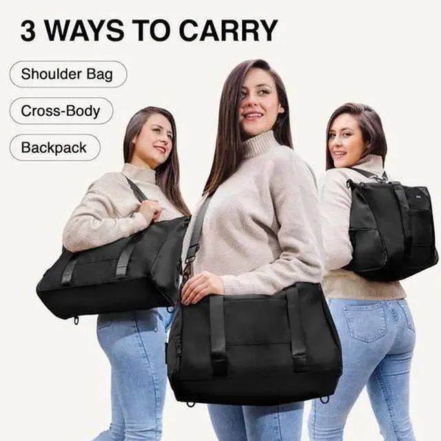 Main image of Gym Bag for Women - 3-In-1 Duffle with Laptop & Yoga Mat Space, Personal Item Tr