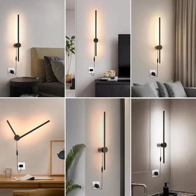 Alt view image 6 of 7 - Wall Sconces Set of Two with Remote, Stepless Colors 3000K-6500K & Stepless Dimm