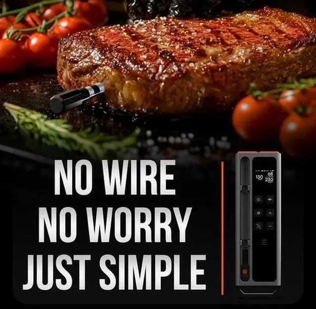 Alt view image 2 of 6 - Meat Thermometer Digital Wireless, 800FT Long Range Bluetooth Cooking Thermomete