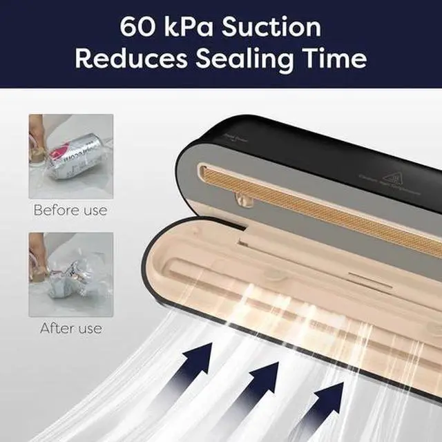 Alt view image 3 of 5 - Handheld Vacuum Sealer Portable Food Preservation Machine with 3 Modes, Compac