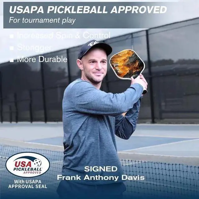 Main image of Luzz Carbon Fiber Pickleball Paddles Sandblasted Surface USAPA Approved Pickle B