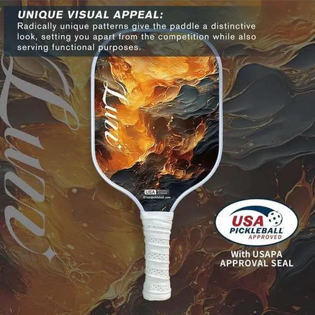 Alt view image 4 of 5 - Luzz Carbon Fiber Pickleball Paddles Sandblasted Surface USAPA Approved Pickle B