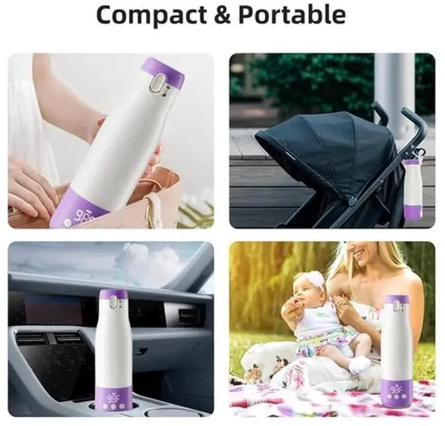 Alt view image 7 of 7 - Portable Bottle Warmer for Travel, 3 Min Quick Heating with 12Oz Capacity, SUS 3