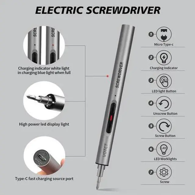 Main image of Mini Electric Screwdriver 60 in 1 Electric Precision Screwdriver Set with 55 Bit