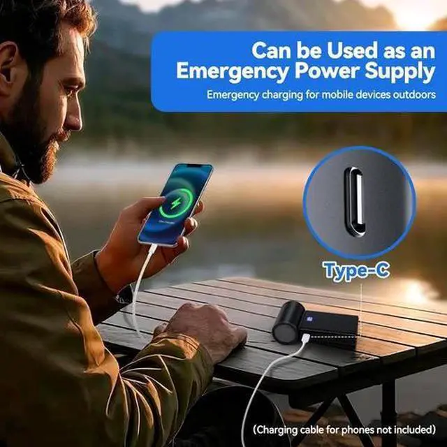 Alt view image 5 of 7 - Handheld Fan, 19000 RPM Speed(1-100) Adjustable Turbo Solar Rechargeable Mini Fa