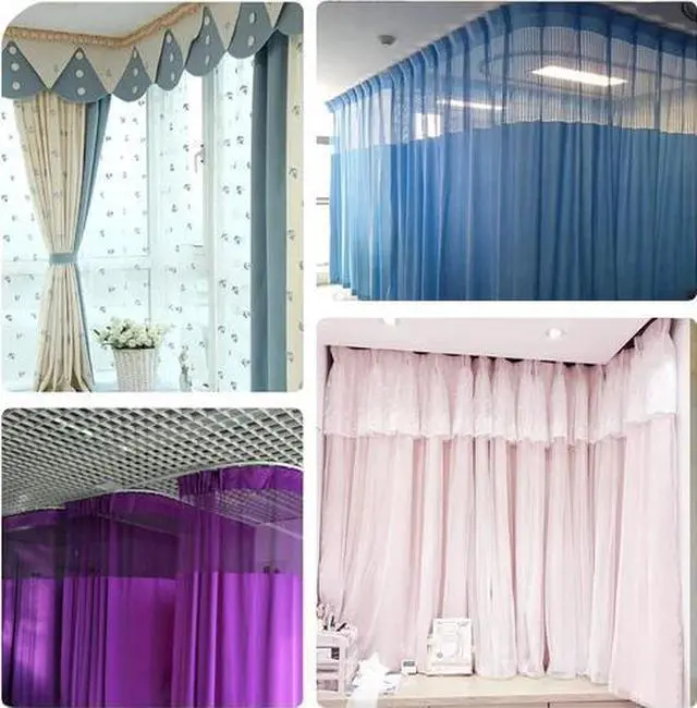 Alt view image 3 of 7 - Ceiling Curtain Track, Curved Curtain Track Ceiling Mount, Room Divider Ceiling