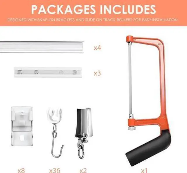 Alt view image 5 of 7 - Ceiling Curtain Track, Curved Curtain Track Ceiling Mount, Room Divider Ceiling