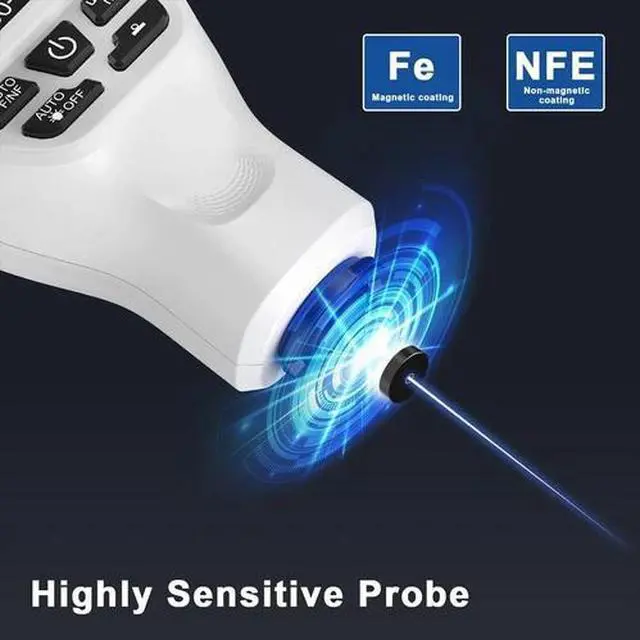 Alt view image 4 of 7 - Digital Auto Car Paint Thickness Tester Coating Film Measuring Gauge LCD Meter