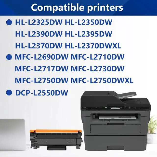 Alt view image 2 of 7 - TN730/TN760 Toner Cartridge 2-Pack Black Replacement for Brother TN730 TN 730 TN-730 TN760 TN-760 TN 760 Toner Cartridges for MFC-L2710DW MFC-L2730DW HL-L2395DW HL-L2370DW DCP-L2550DW Printer