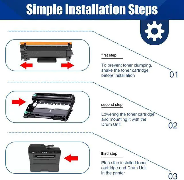 Alt view image 4 of 7 - TN730/TN760 Toner Cartridge 2-Pack Black Replacement for Brother TN730 TN 730 TN-730 TN760 TN-760 TN 760 Toner Cartridges for MFC-L2710DW MFC-L2730DW HL-L2395DW HL-L2370DW DCP-L2550DW Printer