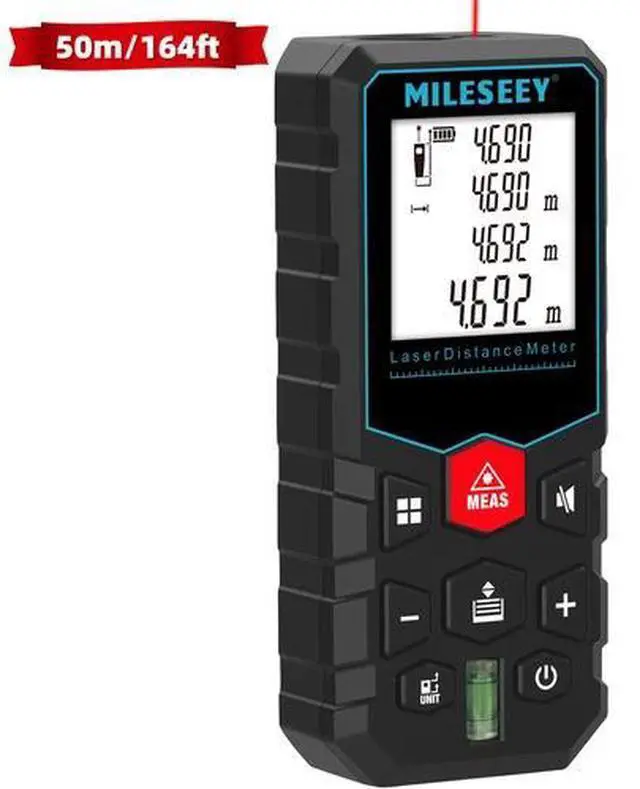 Main image of Mileseey 164Ft Laser Distance Meter Digital Tape Measure Area Volume Measure