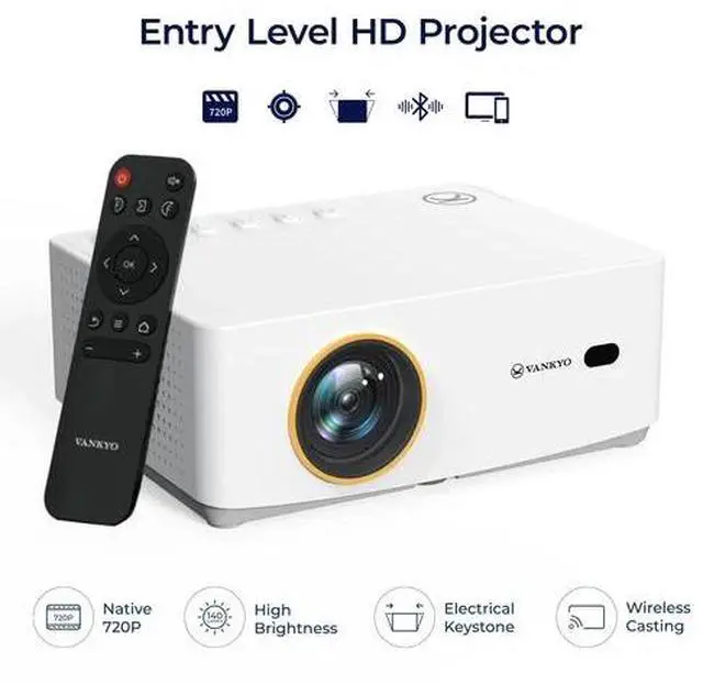Alt view image 2 of 6 - Vankyo 4K Mini Projector 20000LMS 1080P HD 5G WiFi Bluetooth Video Home Theater