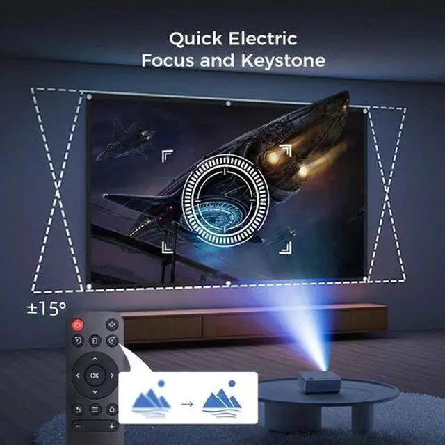 Alt view image 5 of 6 - Vankyo 4K Mini Projector 20000LMS 1080P HD 5G WiFi Bluetooth Video Home Theater