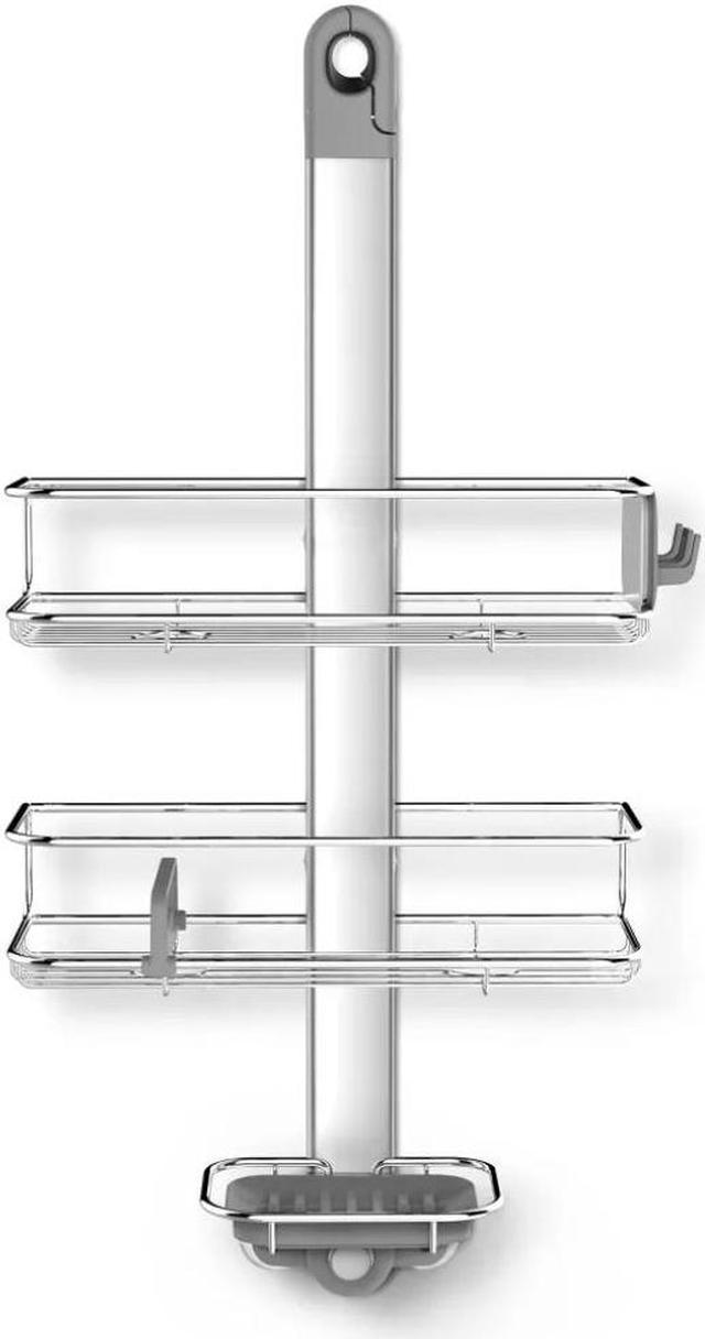 Tension Shower Caddy Stainless Steel And Anodized Aluminum