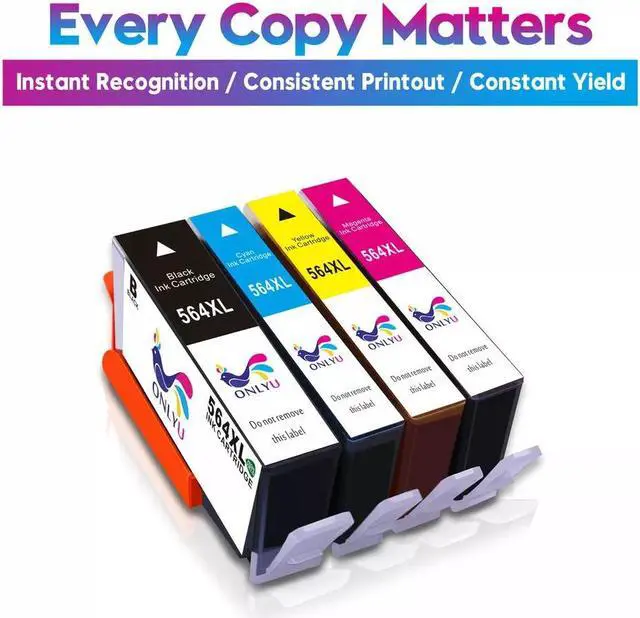 Alt view image 3 of 3 - 4 PACK Compatible For 564 XL Ink cartridges for OfficeJet 4622 OfficeJet 4610