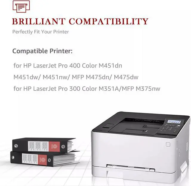 Alt view image 2 of 4 - 5 PK Toner Cartridge CE410X 305X Set For Laserjet pro 400 Color M475dw M451dn