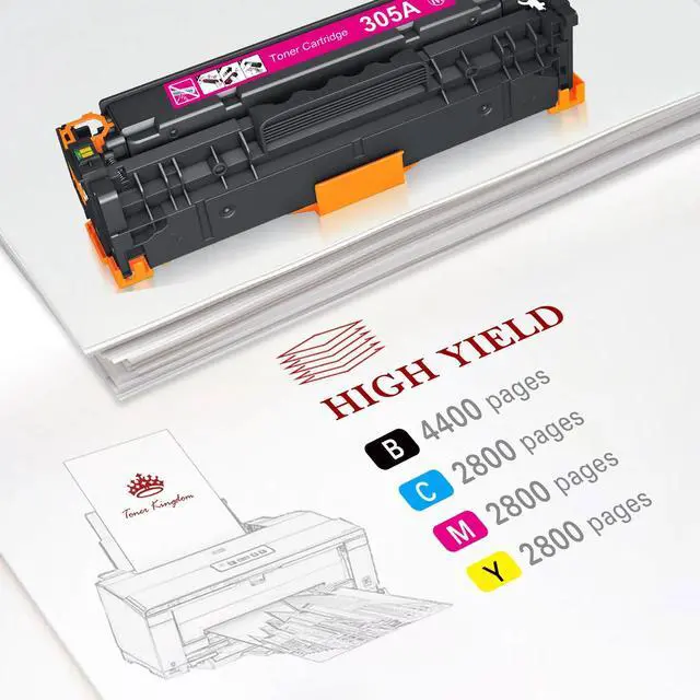 Alt view image 4 of 4 - 5 PK Toner Cartridge CE410X 305X Set For Laserjet pro 400 Color M475dw M451dn