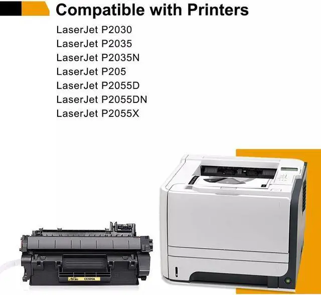 Alt view image 2 of 4 - 2PK Compatible With CE505A 05A Toner Cartridge LaserJet P2035 P2035n P2055
