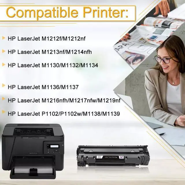 Alt view image 2 of 3 - 3 PK CE285A 85A Black Toner Cartridge for LaserJet M1212 P1102 M1212f M1212nf
