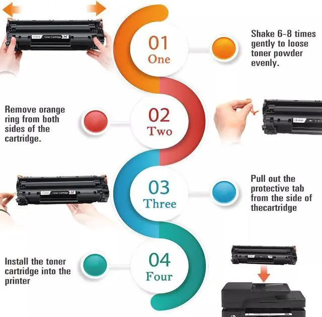 Alt view image 3 of 3 - 3 PK CE285A 85A Black Toner Cartridge for LaserJet M1212 P1102 M1212f M1212nf