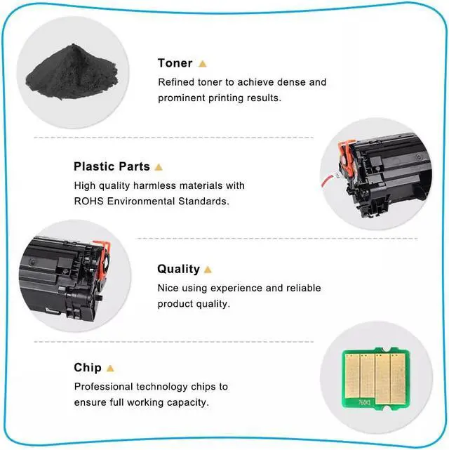 Alt view image 2 of 3 - 4 Black CE285A Toner Cartridge For 85A LaserJet P1102 P1102W MFP M1212NF